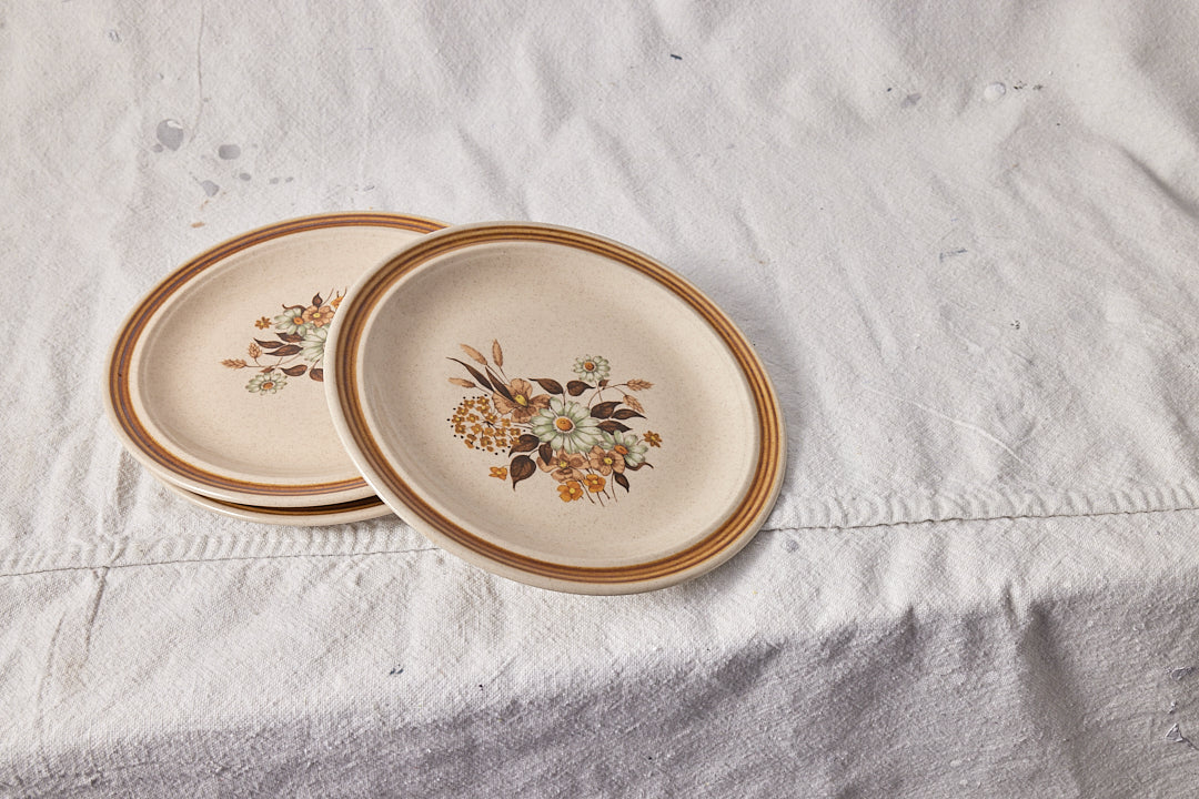 Small Floral Printed Plates