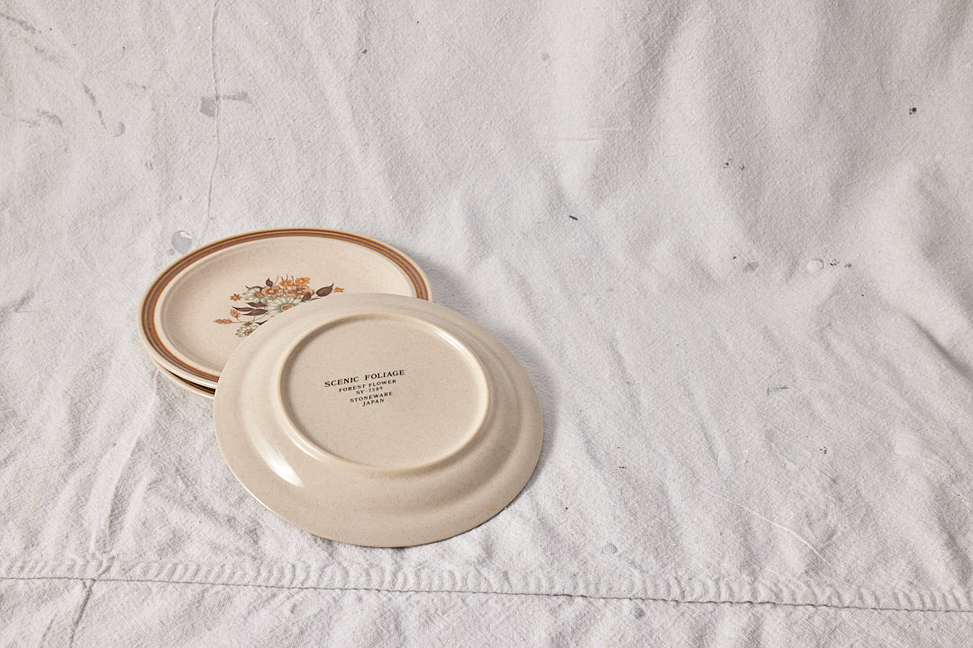 Small Floral Printed Plates