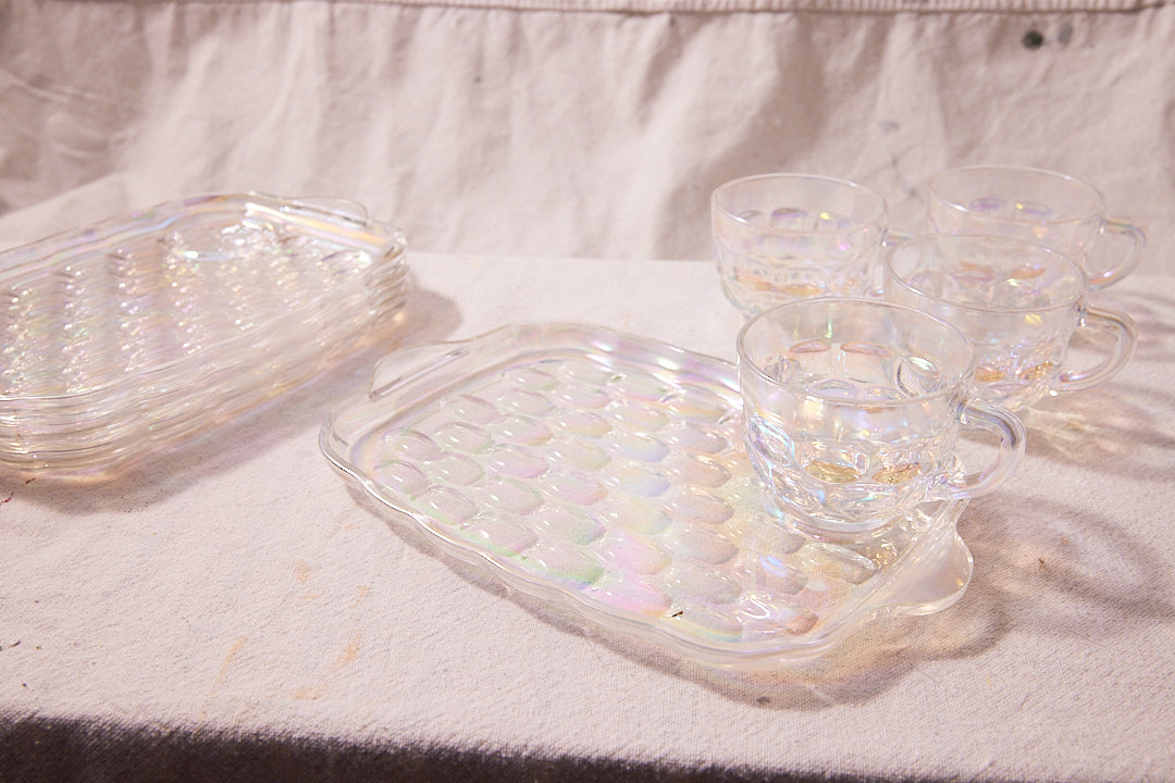 Federal Glass Yorktown Snack Set