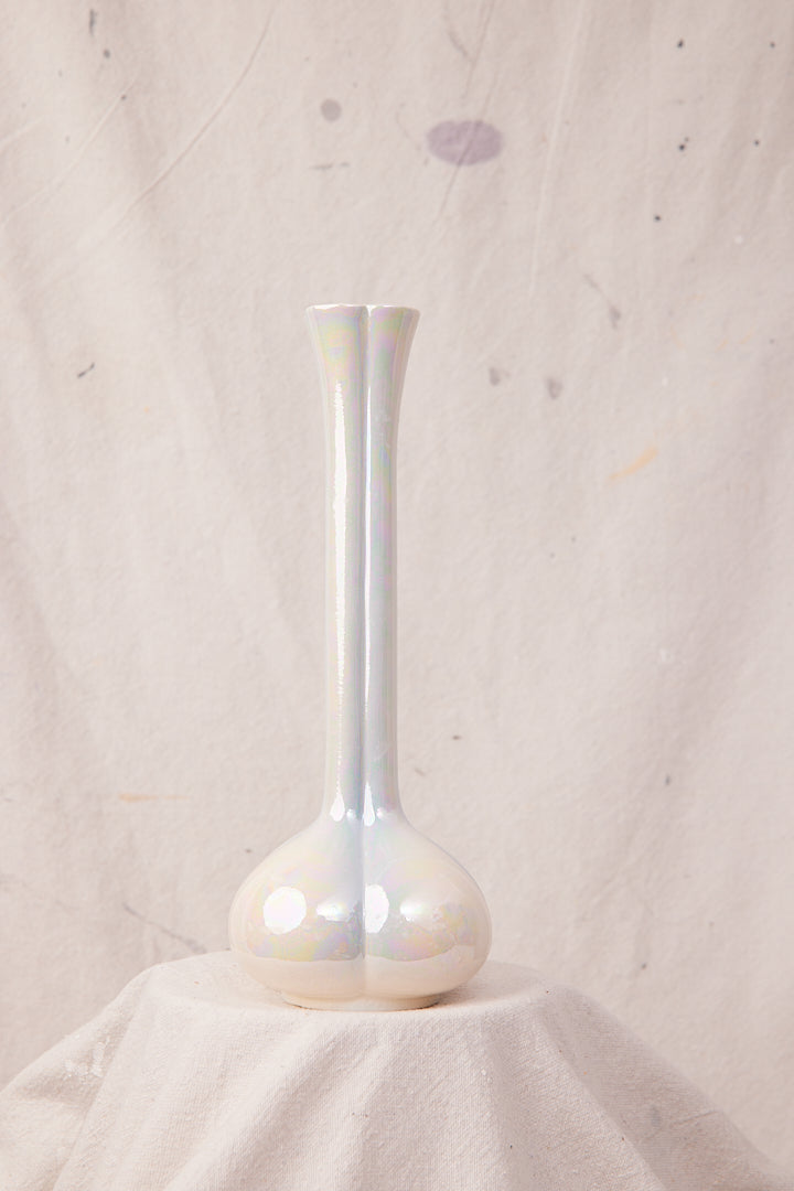 White Opalescent Vase