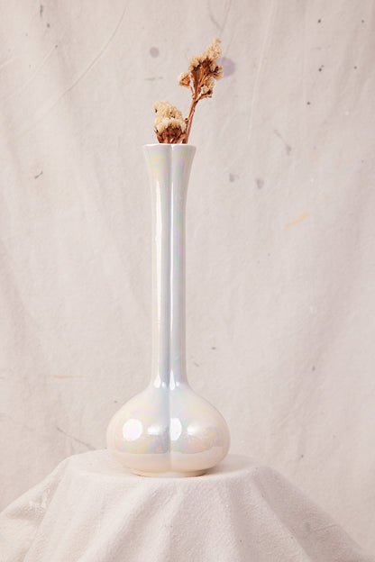 White Opalescent Vase