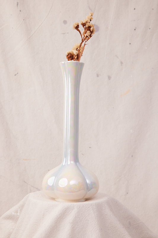 White Opalescent Vase