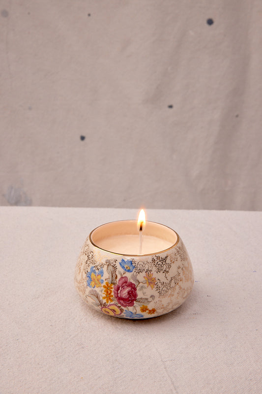 Small Floral Candle