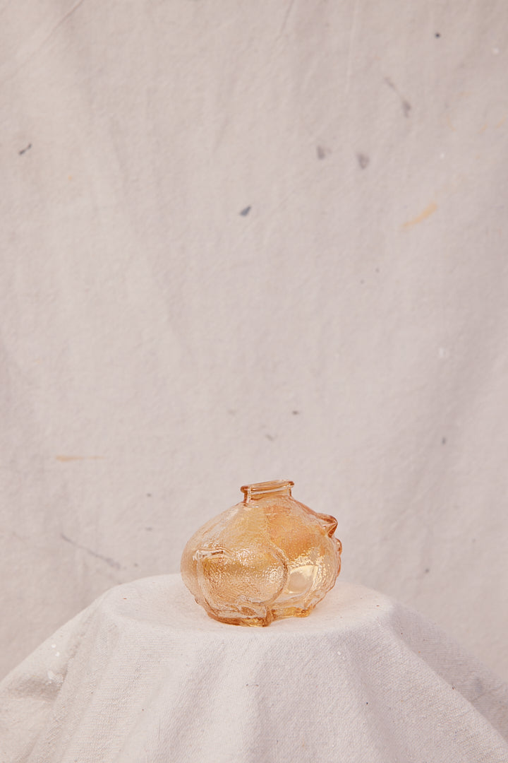 Marigold Carnival Glass Piggy Bank