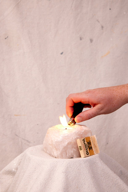 Quartz Chunk Tealight Holder