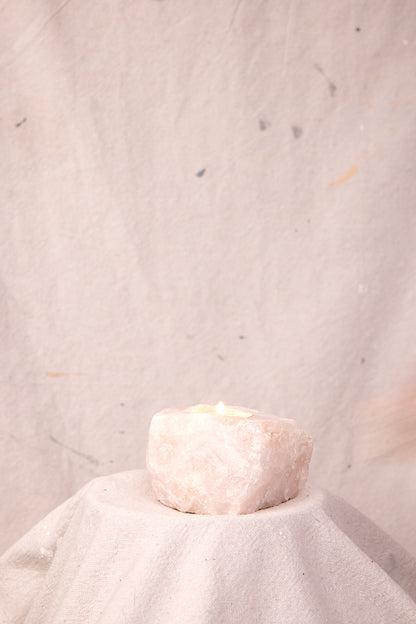 Quartz Chunk Tealight Holder