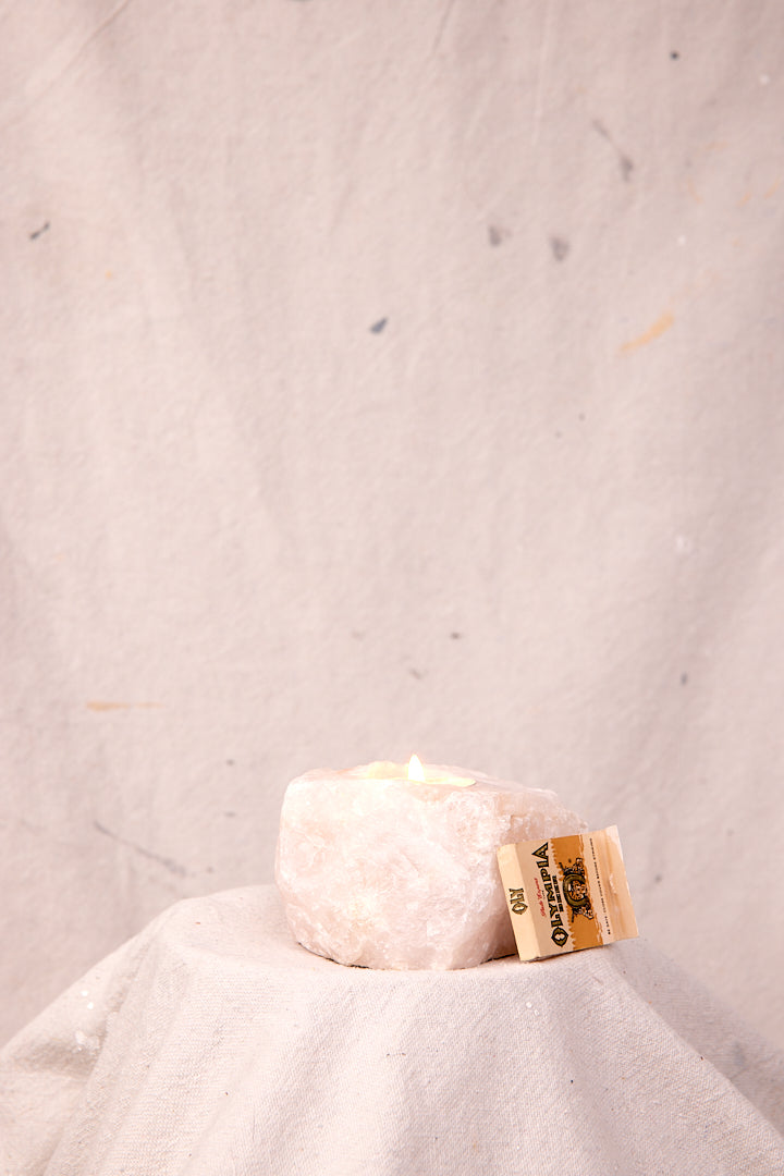 Quartz Chunk Tealight Holder