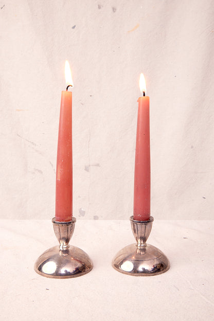 Short Silver Candle Stick Holders