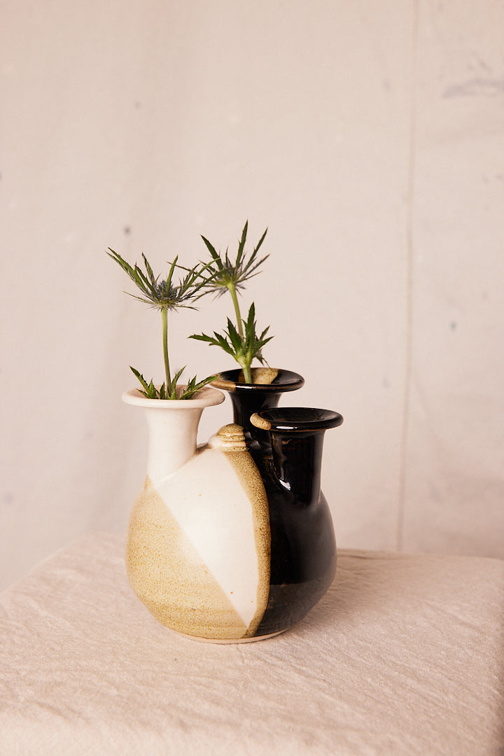 Abstract Handmade Ceramic Flower or Candle Holder