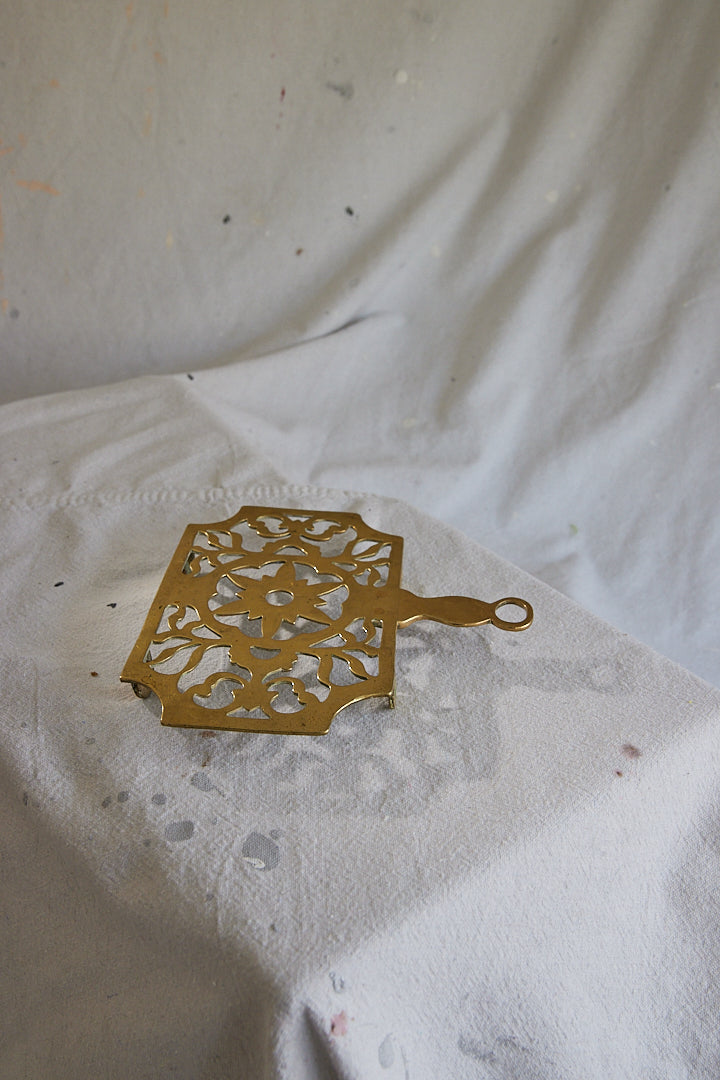 Floral Geometric Brass Trivet